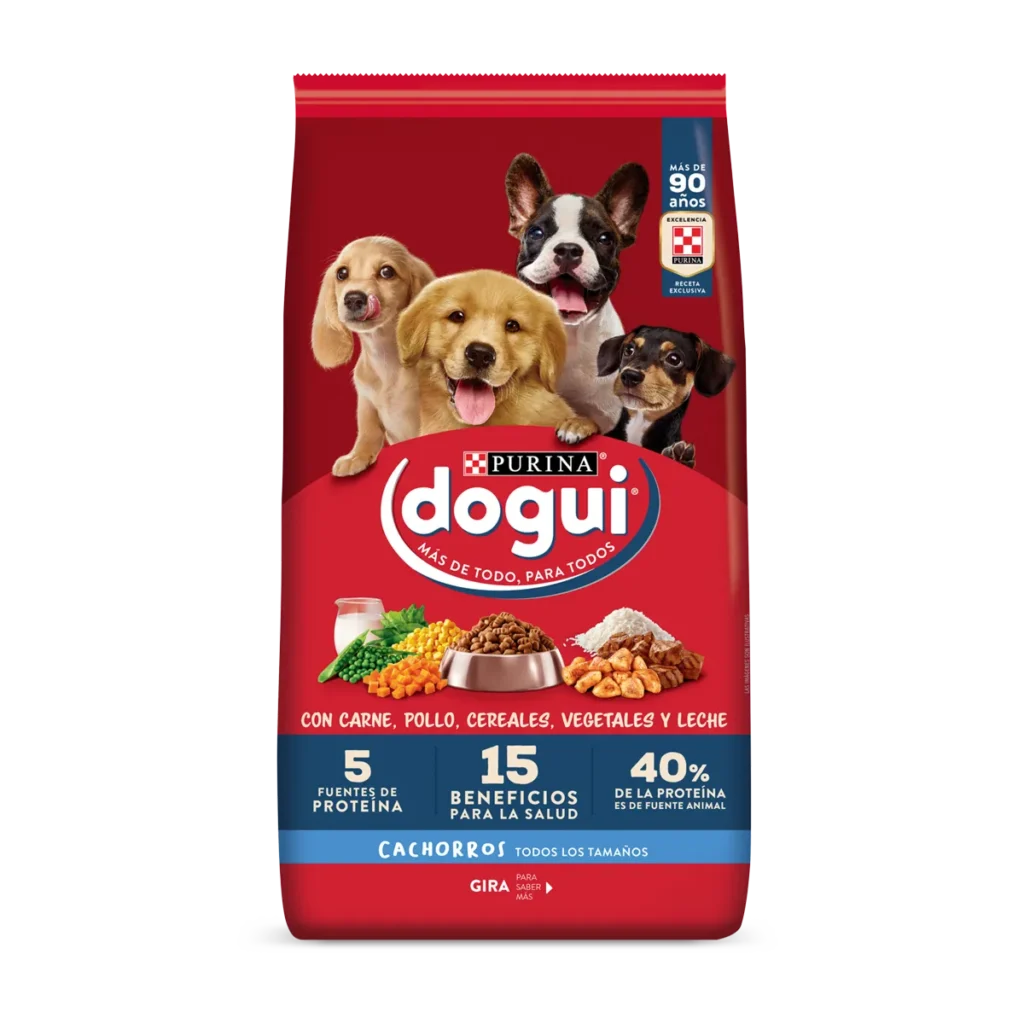 Cachorros con carne, pollo, cereales, vegetales y leche | Dogui